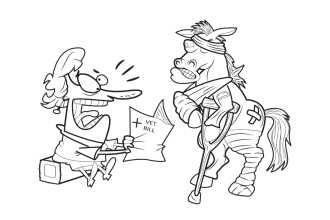 draw black and white funny cartoon line art