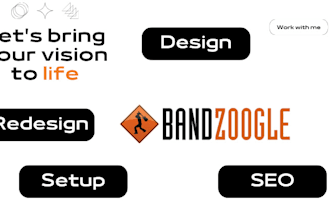 design and redesign professional bandzoogle music website