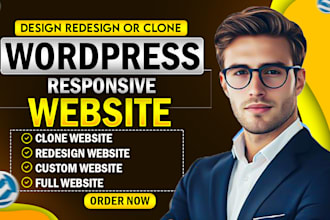 redesign wordpress website, revamp, customize or clone wordpress website