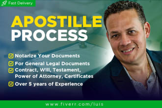 apostille agent in USA, notarize will testament, power of attorney, form 1583