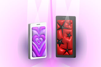 create cool 3d phone background