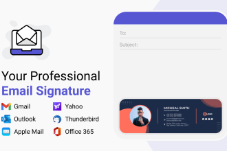 design a professional clickable email signature