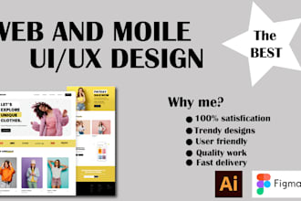 do figma website design and UI UX mockup
