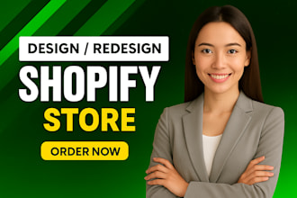 build shopify store design or dropshipping ecommerce store, shopify website