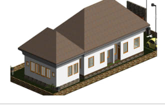 do 3d architectural model, render for house, building plan