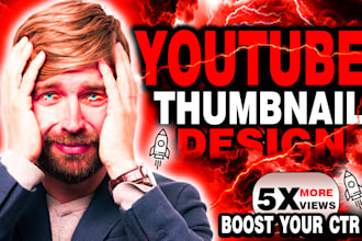 create custom youtube thumbnail design and thumbnail maker