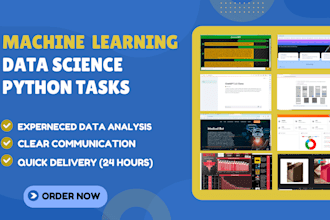 machine learning, data science and python tasks