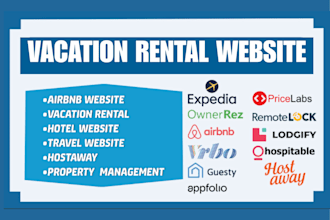 create a vacation rental website like airbnb, hostaway, lodgify