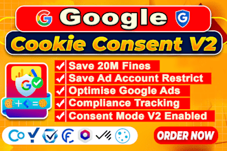 save ad restriction with gdpr, ccpa google cookie consent mode v2 banner setup