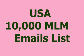 provide USA email database, 10k MLM emails