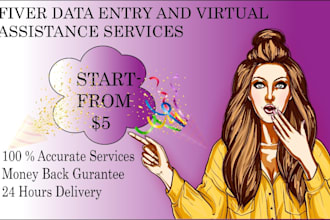 be your professional personal and admin virtual assistant for all online work