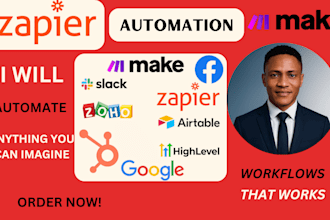 integrate zapier, slack, webhook, make, airtable, quickbooks, zoho automation