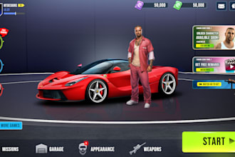 create stunning game graphics and UI for mobile and PC games