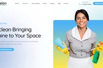 cleaning service website, house office cleaning website booking koala website