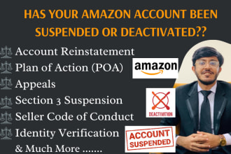 reinstate suspended deactivated amazon account appeal, section 3, plan of action