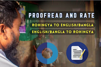 proofread and rate rohingya to english