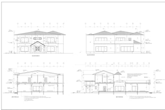 develop permit level architectural and mep drawings for wooden building