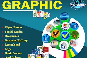 design creative logo, party flyer, corporate,
