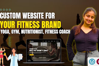 design website for yoga, diet nutritionist, personal fitness coach and gym