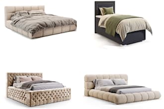 do realistic 3d furniture modeling and rendering