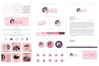 design signature logo, social media kit and branding