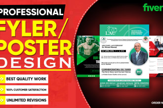 design professional flyers and posters for business, event, fitness, medical,gym