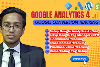 setup ga4 ecommerce tracking, google analytics4, conversion tracking with GTM