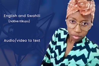 do audio and video transcription in english