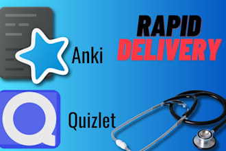 create 1000 intelligent anki and quizlet flashcards in 24 hours