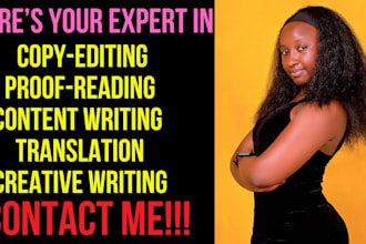 proofread, write, edit and translate tasks