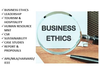do business ethics, leadership, ethics, csr, hrm, case study n reports