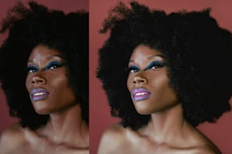 do beauty retouching and skin smoothing for portraits