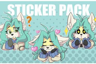 draw cute furry stickers for telegram