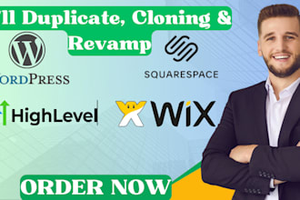 duplicate, design, redesign, revamp, clone wordpress, wix, squarespace website