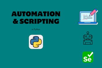 do automation, scripting, web scraping and create bot in python