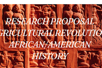 write research proposal on african history, politics agricultural evolution
