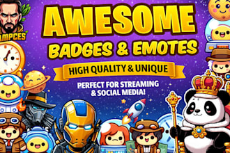 design awesome emotes and sub badges