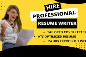 write a professional and tailored ats oriented resume and cover letter