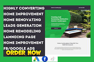 generate home improvement leads home renovation leads landing page sales funnel
