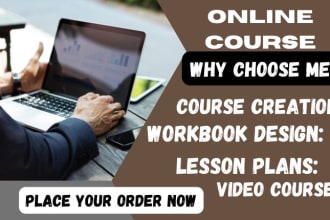 create online course content ,course creation ,workbook in spanish or english