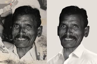 restore  and enhance old or damaged photos