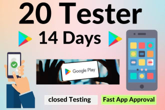 provide 20 testers for your google play closed testing