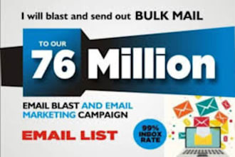 do unlimited bulk email blast,  unlimited email marketing, email blast