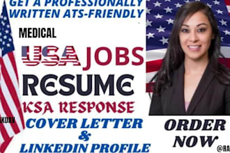 write your medical resume, CV, cover letter and optimize linkedin