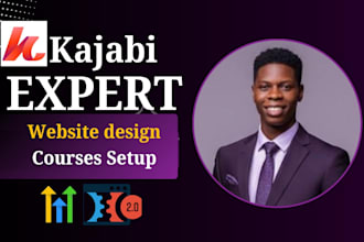 setup, create kajabi website, online course and sales funnel, upload course