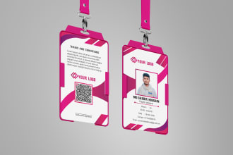 design professional identity card, id badges, name card
