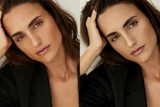 do skin retouching, image inhance, image upscale, bg removel