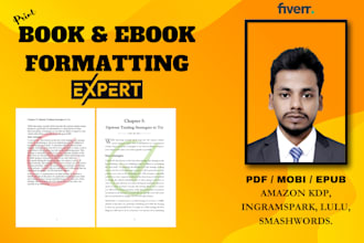 do paperback and kindle ebook formatting, amazon KDP book formatting