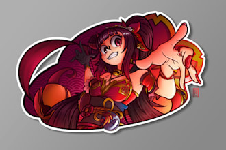 draw you cartoon sticker