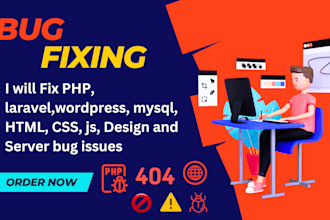 do PHP, laravel,wordpress, mysql, HTML, CSS, js bug fixing